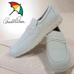 Arnold Palmer leather suit shoes off white men's Size 11 Loafers
